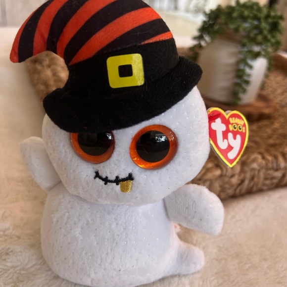 Ty Beanie Boos Nightcap the Halloween Ghost 6" Plush New - Picture 1 of 1
